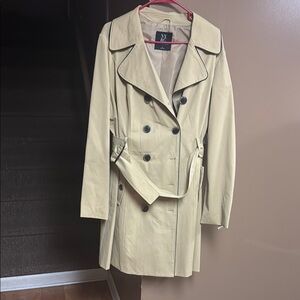 New York & Company Tan Trench Coat with Belt